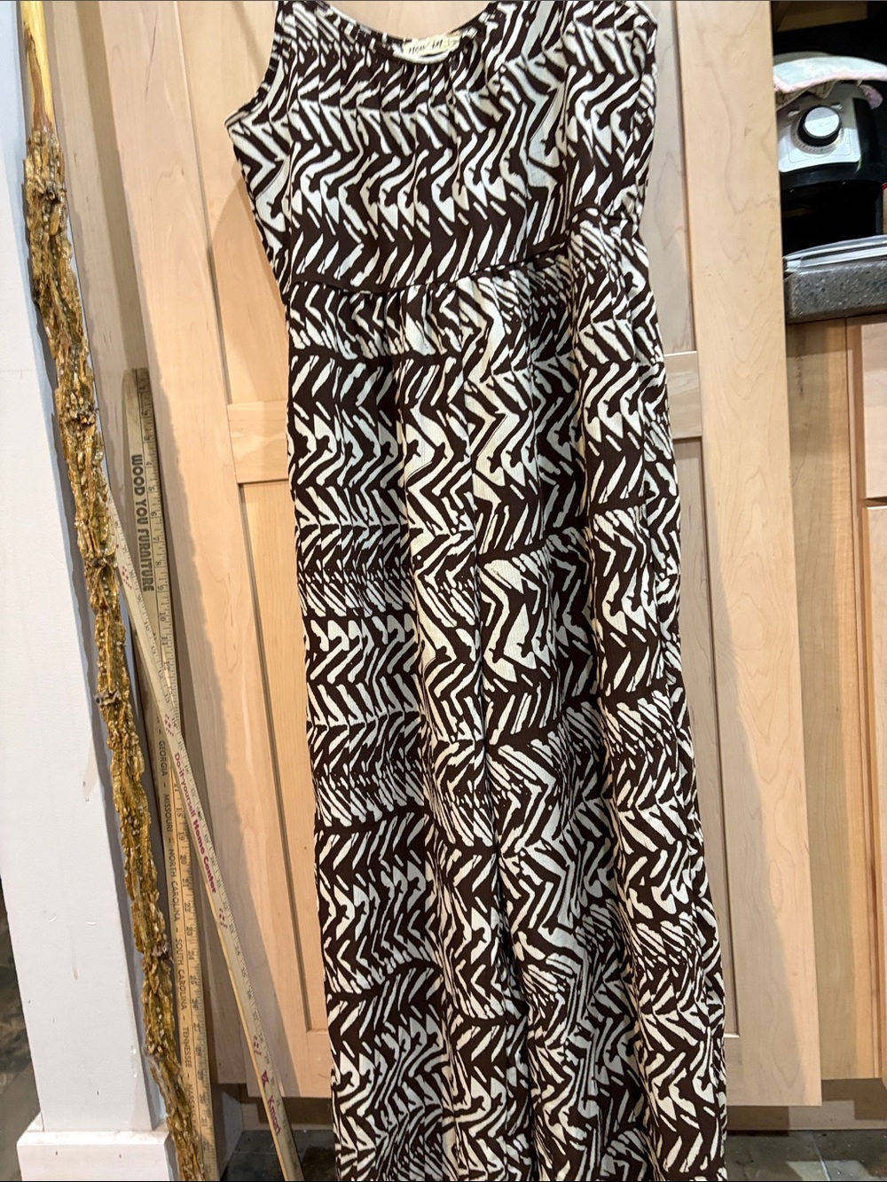 New In Brown & Cream Wide Leg Jumpsuit